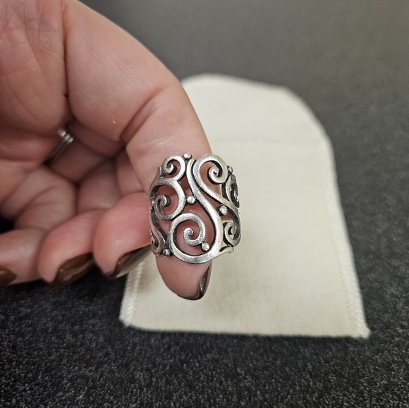 James Avery Intricate Silver Swirl Ring - Picture 5 of 7